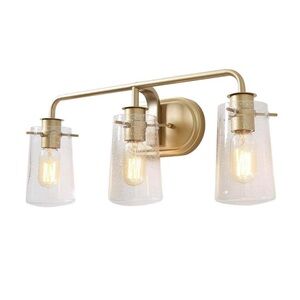 Vanity Lights Elegant Gold Bathroom Vanity Fixture Modern 3-light -NIB